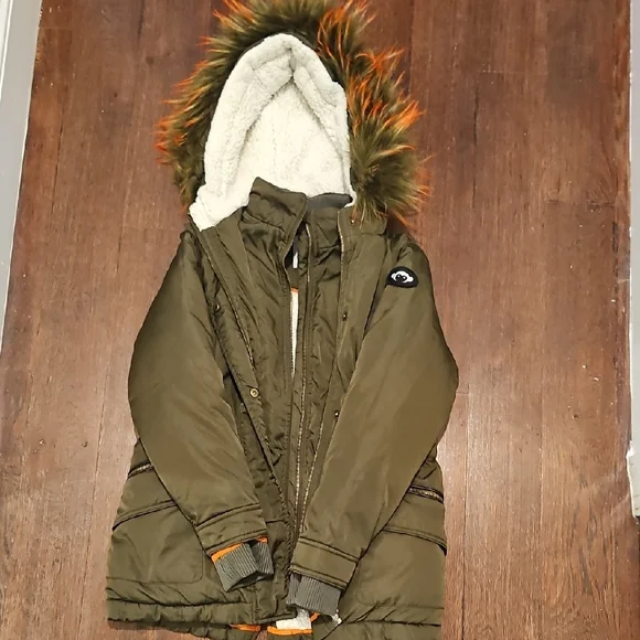 Appaman Girl's Olive Green Parka Jacket Size 10 Puffers